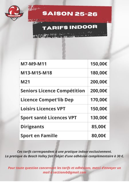 tarifs 25-26